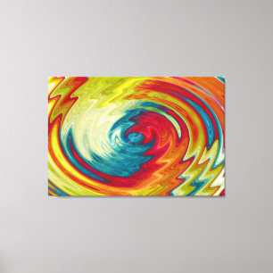 Toile Art Abstrait spiral coloré