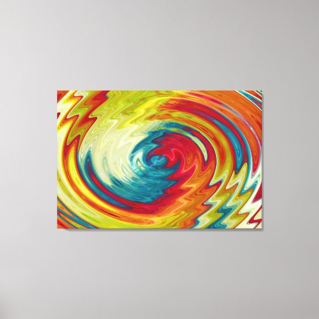 Toile Art Abstrait spiral coloré (Recto)