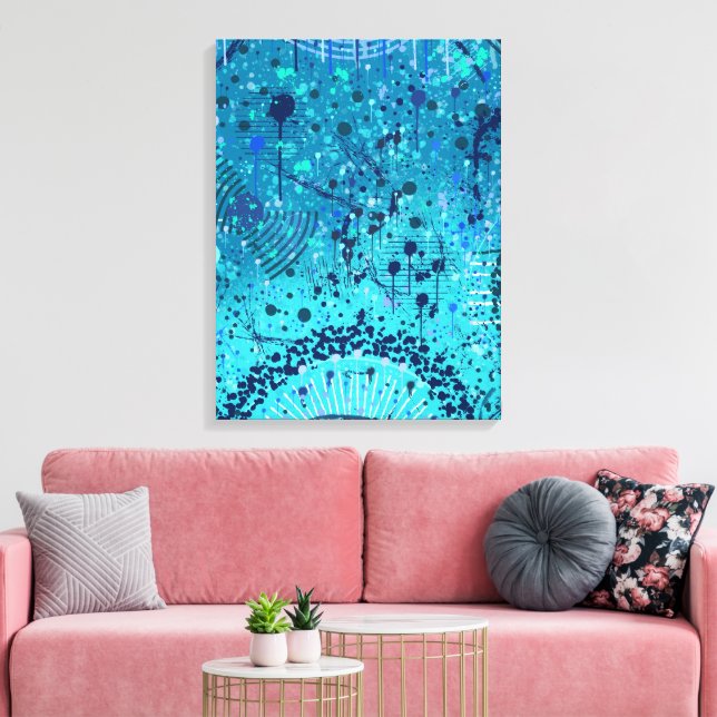 Toile Art abstrait : Symphonie sur la mer (Insitu(Salon))