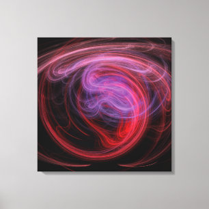 Toile Art abstrait vague rouge