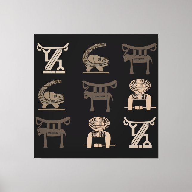 Toile Art africain moderne abstrait contemporain (Recto)