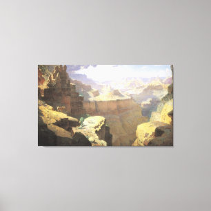 Toile Art américain vintage de l'Ouest, Grand Canyon par