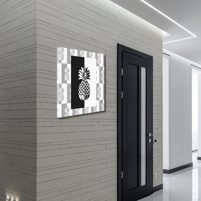 Toile Art ananas | Noir et blanc moderne (Créateur téléchargé)