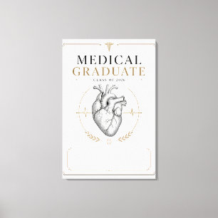 Toile Art anatomique personnalisé pour diplômé en médeci