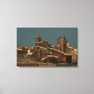 Toile Art anthracite de mine du mineur de charbonnage de