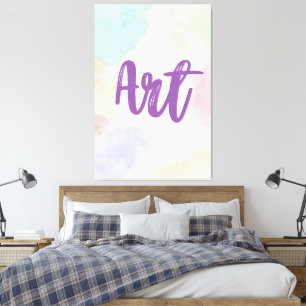Toile Art aquarelle coloré