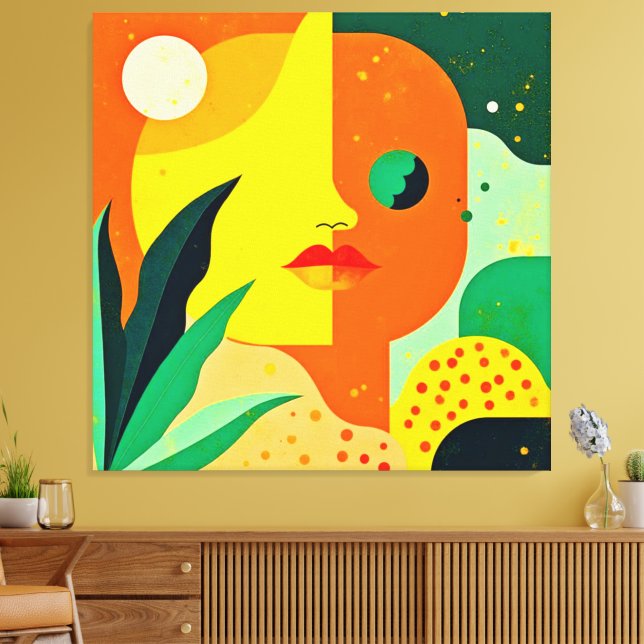 Toile Art bloc couleur face Abstrait (Insitu(Salon))