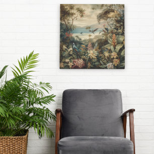 Toile Art botanique tropical paradisiaque vintage  