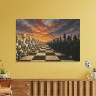 Toile Art Canvas d'échecs