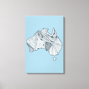 Toile Art carte australien