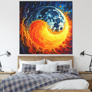 Toile Art Celestial Yin Yang