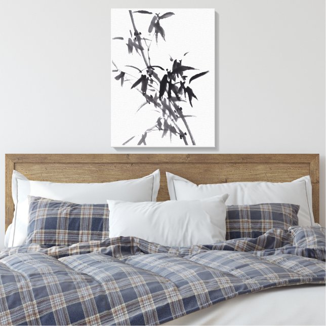 Toile Art chinois avec peinture en bambou (Insitu(Chambre))