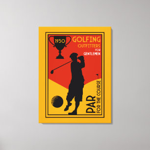 Toile Art classique du golf des années 30
