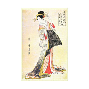 Toile Art classique japonais oriental frais de dame de