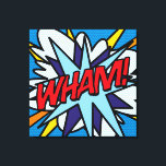 Toile Art Comic Book Pop Moderne Typographique WHAM<br><div class="desc">Une toile moderne inspirée de la bande dessinée typographique Pop Art avec le mot POP! Idéal pour égayer la maison ou le bureau. Ajoutez un peu de zap pow et wham dans votre monde d'aujourd'hui ! Conçu par Thisisnotme©</div>