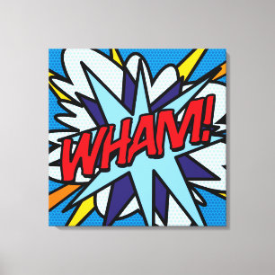 Toile Art Comic Book Pop Moderne Typographique WHAM