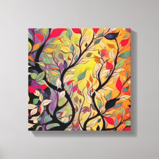 Toile Art Contemporain "Arbre Feuille"