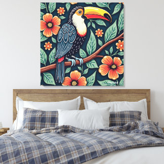 Toile Art de batik toucan