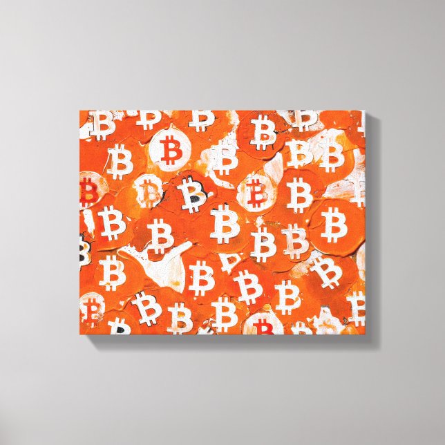 Toile Art de Bitcoin (#1) peinture à l'huile (Recto)