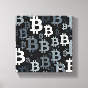 Toile Art de Bitcoin (BW #3) peinture à l'huile