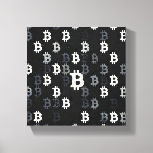 Toile Art de Bitcoin (BW #9) peinture à l'huile