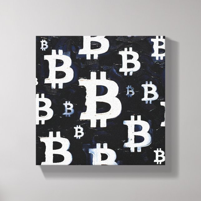 Toile Art de Bitcoin (NB #8) peinture à l'huile (Recto)