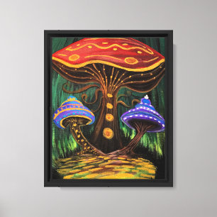 Toile Art de champignon coloré Forêt fantaisiste de Cott