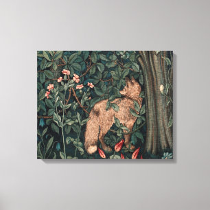 Toile Art de faune de renard de verdure de William Morri