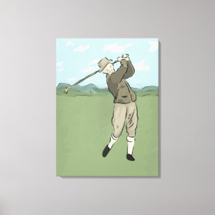 Toile Art de golf de style vintage