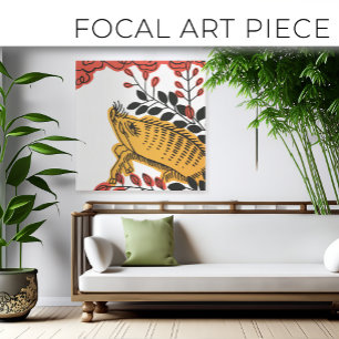 Toile Art de Hanafuda Vintage - Juillet japonais