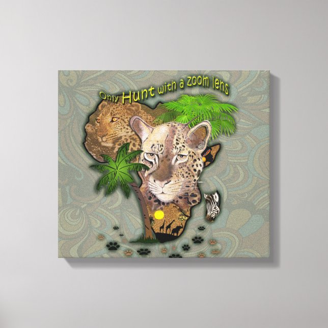 Toile Art de la carte africaine (Recto)