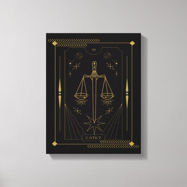 Toile Art de la carte Tarot Justice (Recto)