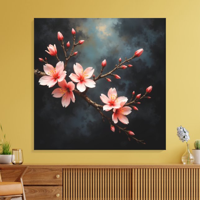 Toile Art de la fleur de pêcher vietnamienne (Insitu(Salon))