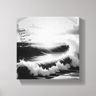 Toile Art de la vague de l'océan arc-en-ciel du coucher