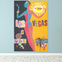 Art de l'affiche de voyage de jeu vintage à Las Ve