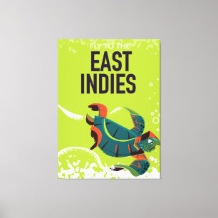 Toile Art de l'affiche de voyage vintage des Indes orien