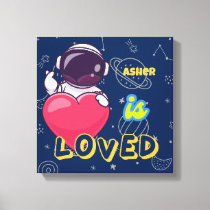Toile Art de l'affirmation personnalisée d'astronaute