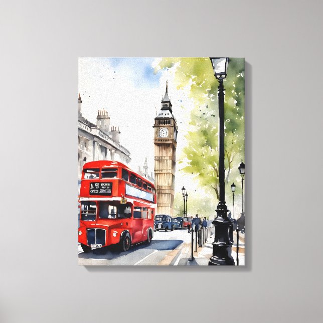 Toile Art de l'aquarelle à Londres (Recto)