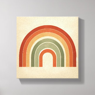 Toile Art de l'arc-en-ciel bohème moderne - Terre cuite