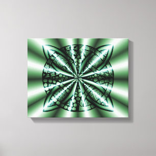 Toile Art de noeud céleste vert