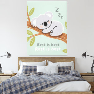 Toile Art de nurserie calme Koala endormi