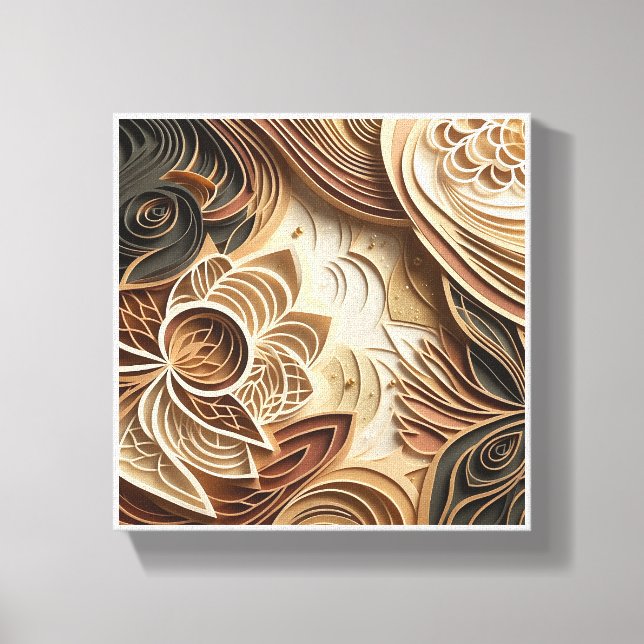 Toile Art de papier 3D en couches de luxe - Composition  (Recto)