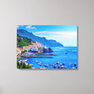 Toile Art de photo d'Amalfi Italie l'Europe