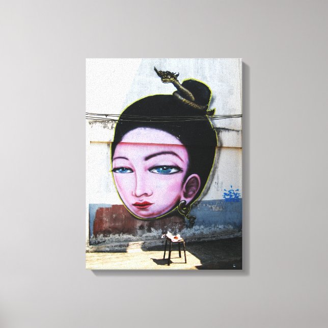 Toile Art de rue Lady Lao Graffiti (Recto)