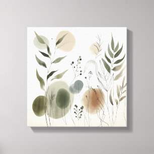 Toile Art de rythme de jardin Japandi pour intérieurs ca