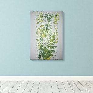 Toile Art de tampon de peinture (Original ; vert/jaune)