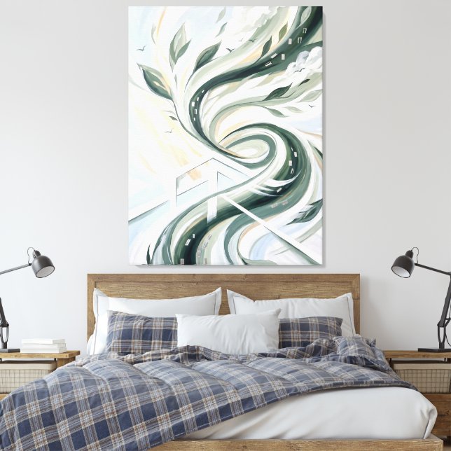 Toile Art de ville durable Forêt verticale abstraite (Insitu(Chambre))