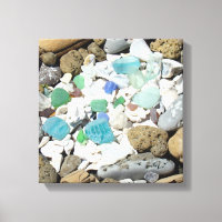 Art Décor Plage Plage Verre de mer Fossiles