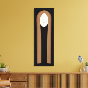Toile Art des cheveux longs   Portrait moderne minimalis
