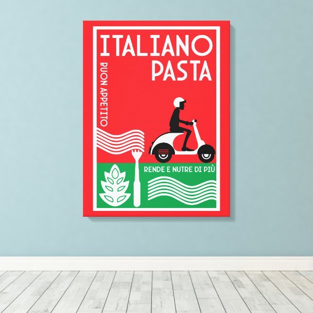 Toile Art des pâtes italiennes (Insitu (Plancher de Bois))